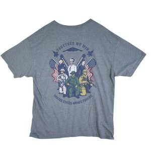 5.11 Tactical T-Shirt Men's XL Gray United States Armed Forces Soldiers Flag Jet